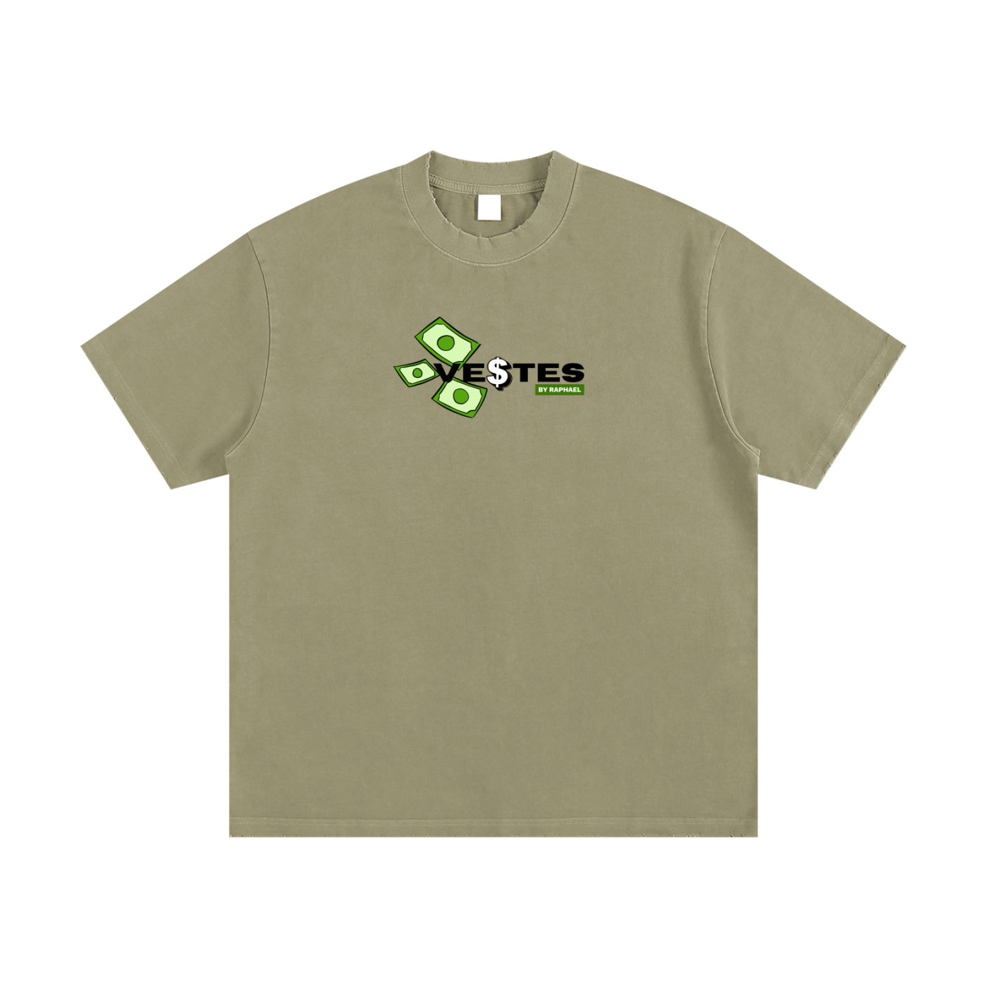 Benjamin Heavyweight Vintage Washed Frayed T-Shirt