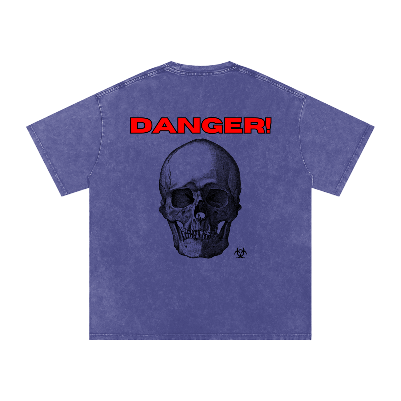 Toxic Danger Snow Washed Oversized Cotton T-Shirt